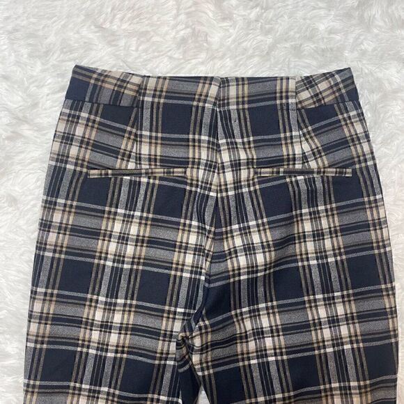 ZARA Plaid Skinny Pants Size XS High Rise Pants Zipper Pockets Y2K Preppy - Picture 10 of 10